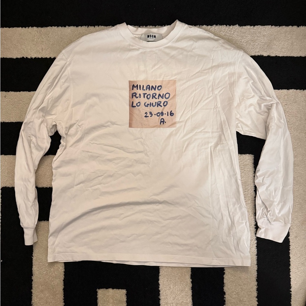 MSGM Long Sleeve Graphic Shirt